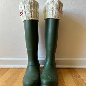 Hunter Original Tall Rainboots w/ Boot Socks - Womens Size 8